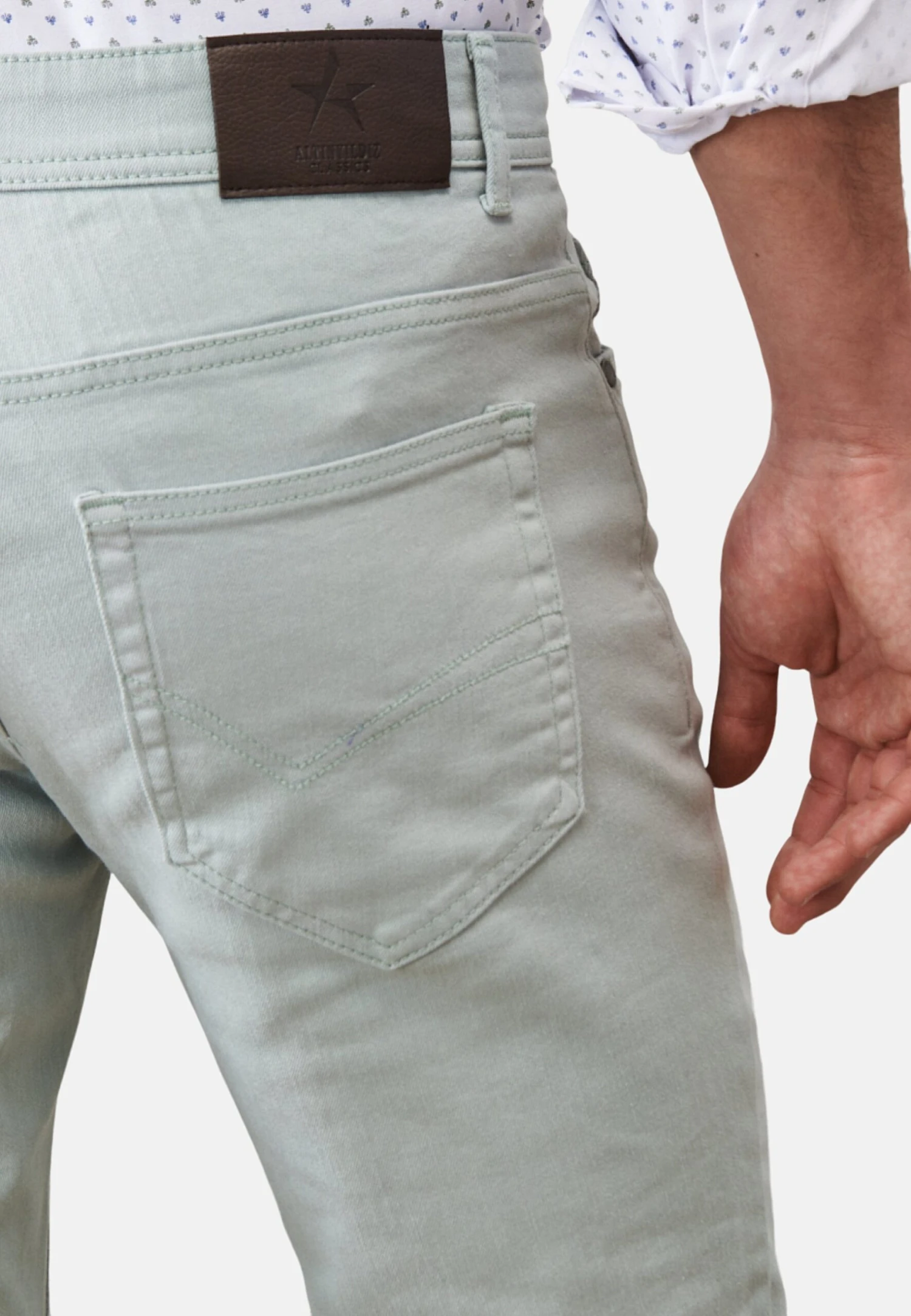 Straight Leg Jeans - Water Green 6 Straight Leg Jeans - Water Green - Afbeelding 4