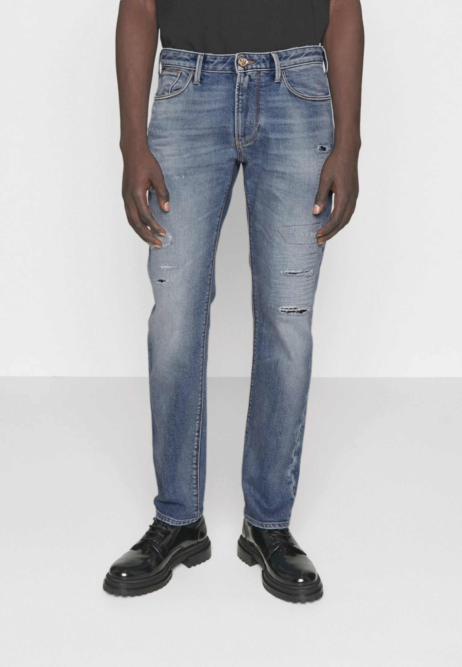 Emporio Armani Slim Fit Jeans - Denim Blue 3 Emporio Armani Slim Fit Jeans - Denim Blue