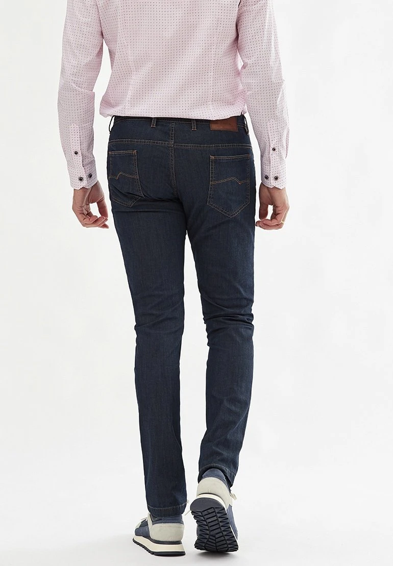 With Super Stone Wash - Slim Fit Jeans - Azul Oscuro 4 With Super Stone Wash - Slim Fit Jeans - Azul Oscuro - Afbeelding 2