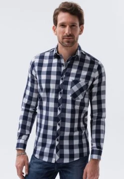 Check With Long Sleeves - Overhemd - Navy