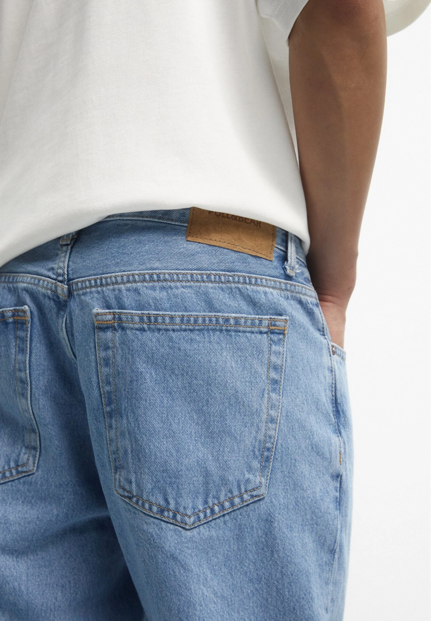 PULL & BEAR Coloured Standard - Slim Fit Jeans - Stone Blue Denim 7 PULL & BEAR Coloured Standard - Slim Fit Jeans - Stone Blue Denim - Afbeelding 5