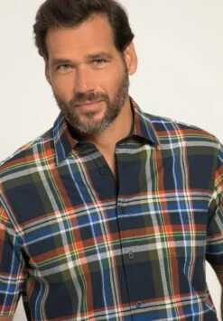 JP1880 Karo Halbarm Kentkragen Modern Fit - Overhemd - Navy Blau -Jack and Jones Verkoopwinkel ab4dc98e966b496d9864b0d5d22f2cd9