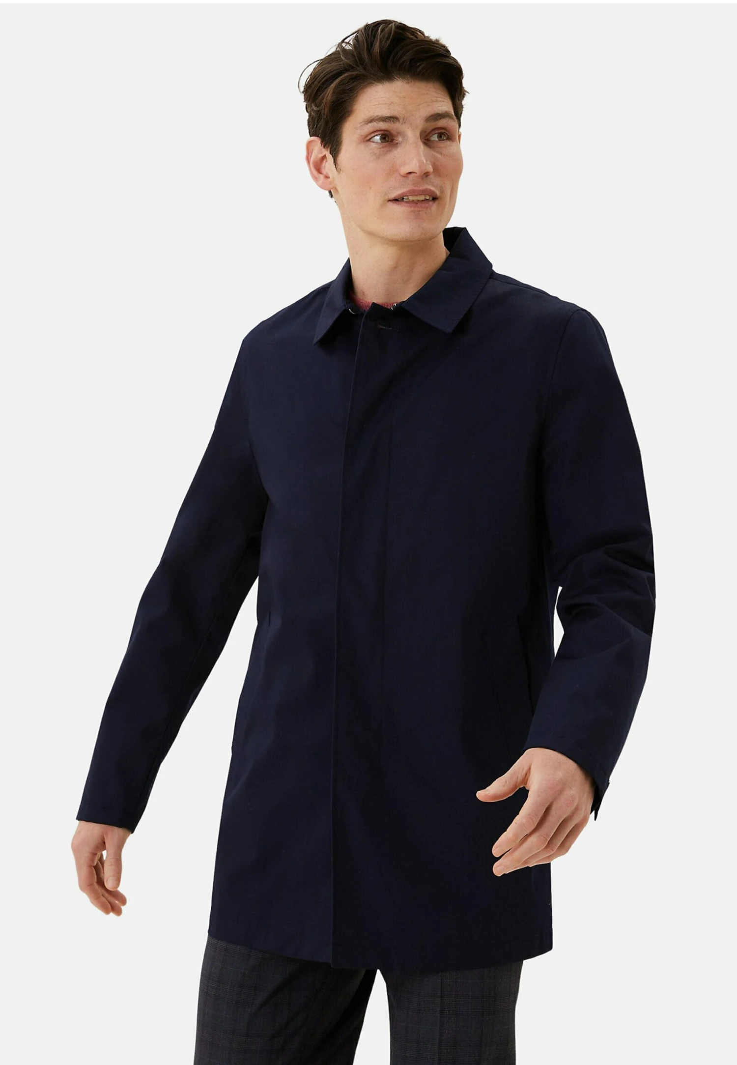Marks & Spencer Shirt Collar Mac - Mantel - Navy 3 Marks & Spencer Shirt Collar Mac - Mantel - Navy