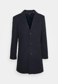 Tom Tailor Halflange Jas - Navy Blue Structure -Jack and Jones Verkoopwinkel abb430c07d0e4399bdf372fa024da3f5