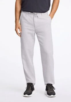 Lindbergh Herringbone - Broek - Grey Mel