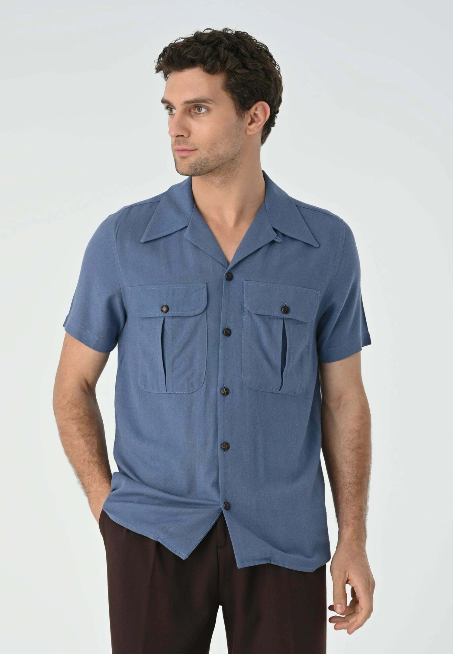 Overhemd - Indigo 7 Overhemd - Indigo - Afbeelding 5