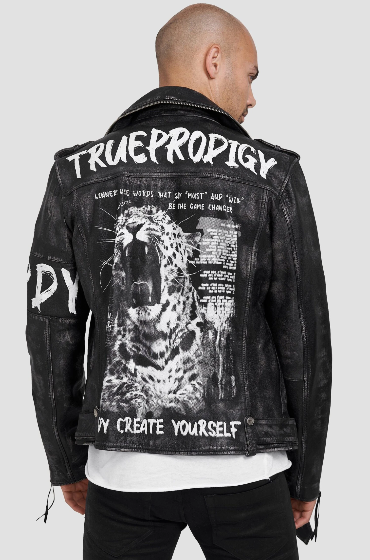 Russell - Leren Jas - Schwarz 5 Russell - Leren Jas - Schwarz - Afbeelding 3