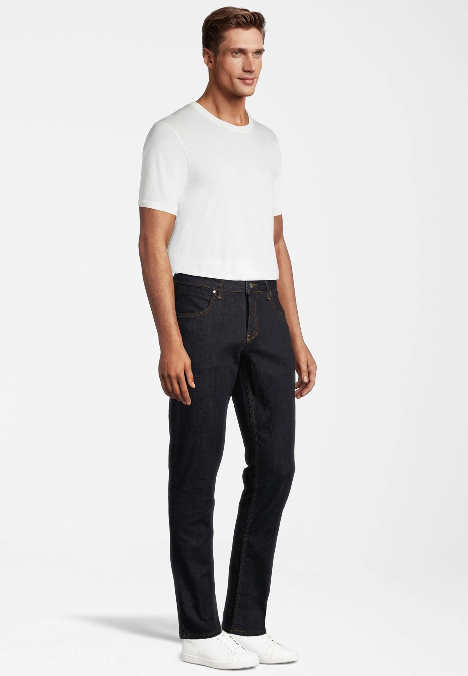 Slim Fit Jeans - Dark Blue Denim 4 Slim Fit Jeans - Dark Blue Denim - Afbeelding 2