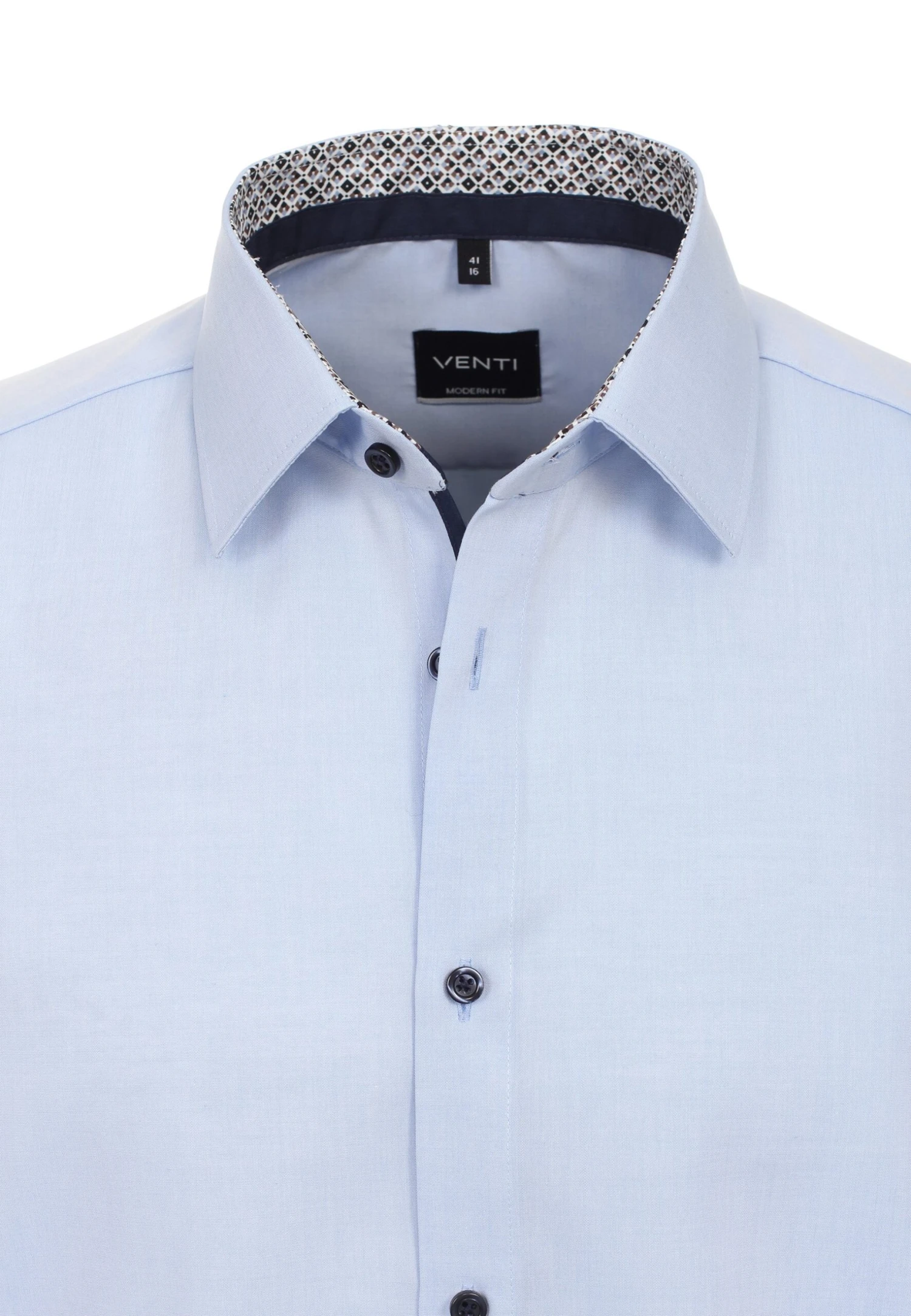 Venti Kurzarm Uni Modern Fit - Overhemd - Hellblau 5 Venti Kurzarm Uni Modern Fit - Overhemd - Hellblau - Afbeelding 3