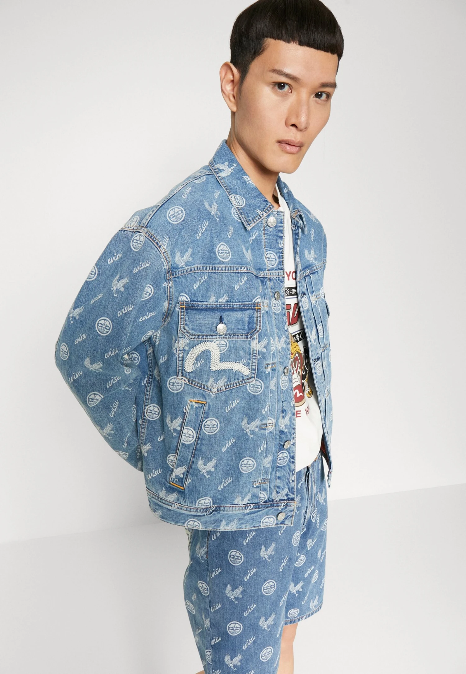 Evisu Seagull Kamon Eagle- Spijkerjas - Indigo 6 Evisu Seagull Kamon Eagle- Spijkerjas - Indigo - Afbeelding 4