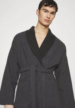 Pier One Shawl Towel Bathrobe - Badjas - Dark Grey -Jack and Jones Verkoopwinkel aedd72cbd7d04b83bcef8a6c104e08f9