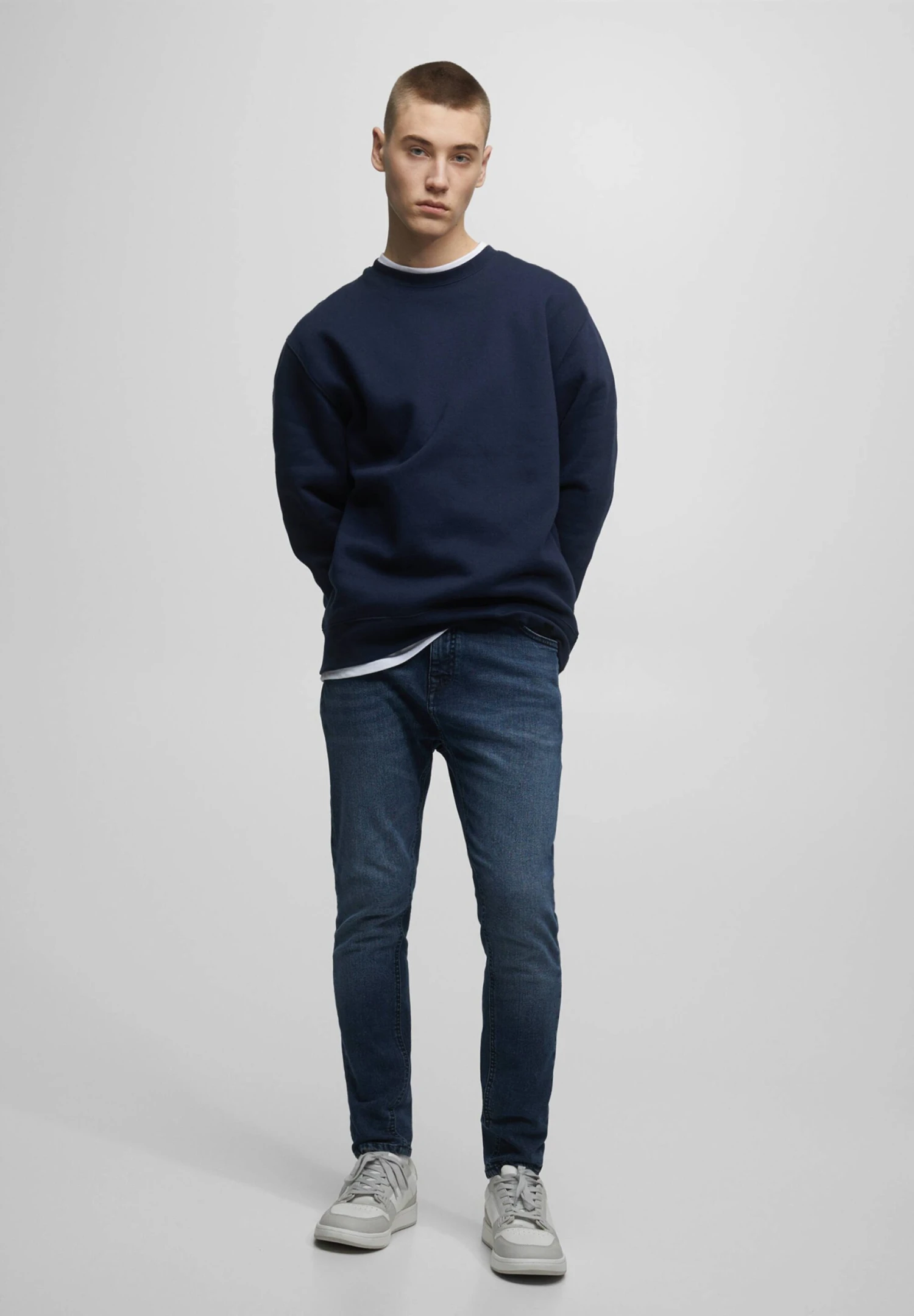 PULL & BEAR Basic - Slim Fit Jeans - Dark Blue 4 PULL & BEAR Basic - Slim Fit Jeans - Dark Blue - Afbeelding 2