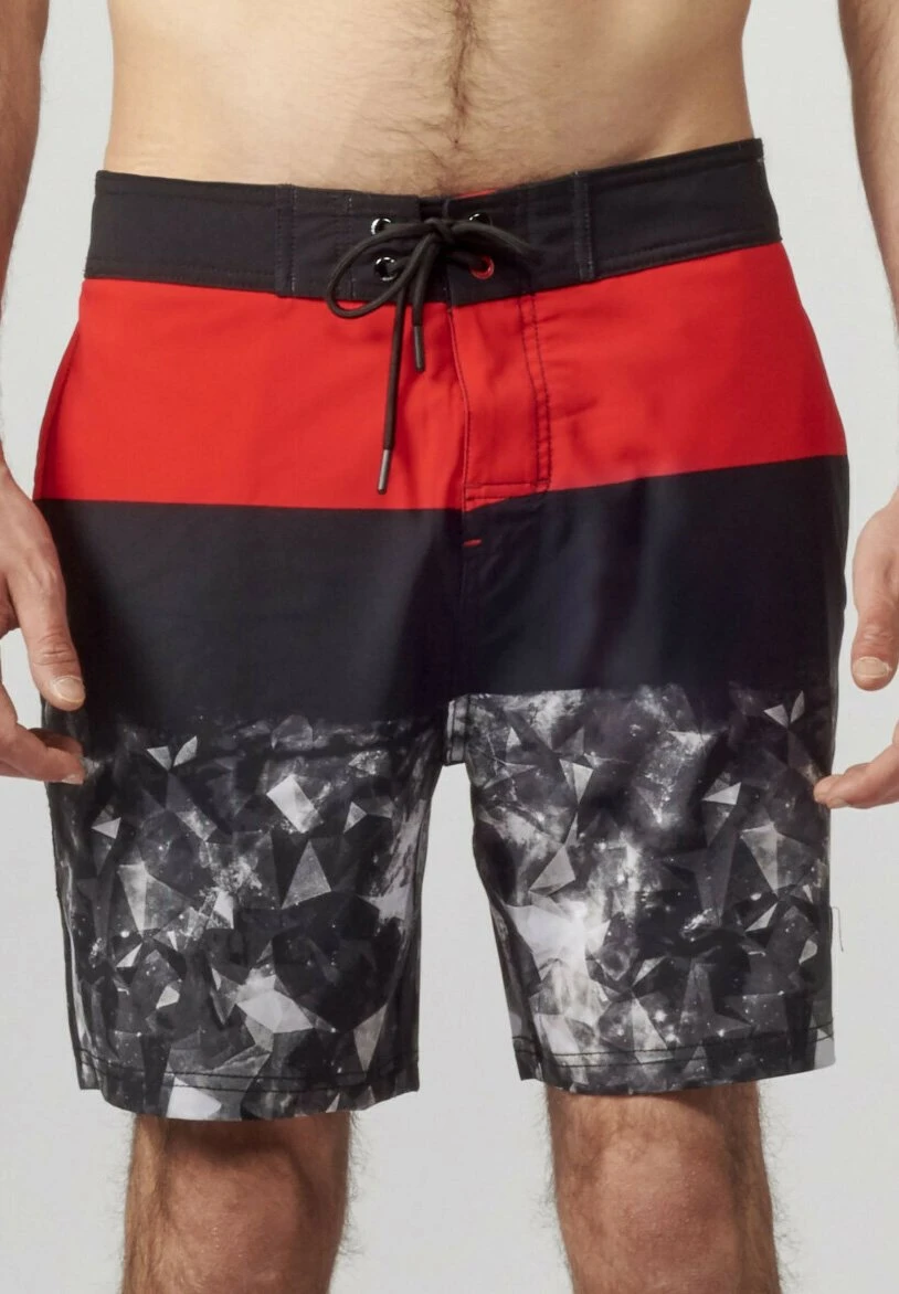 Koroshi Con Cordón - Zwemshorts - Red/Mottled Black 3 Koroshi Con Cordón - Zwemshorts - Red/Mottled Black