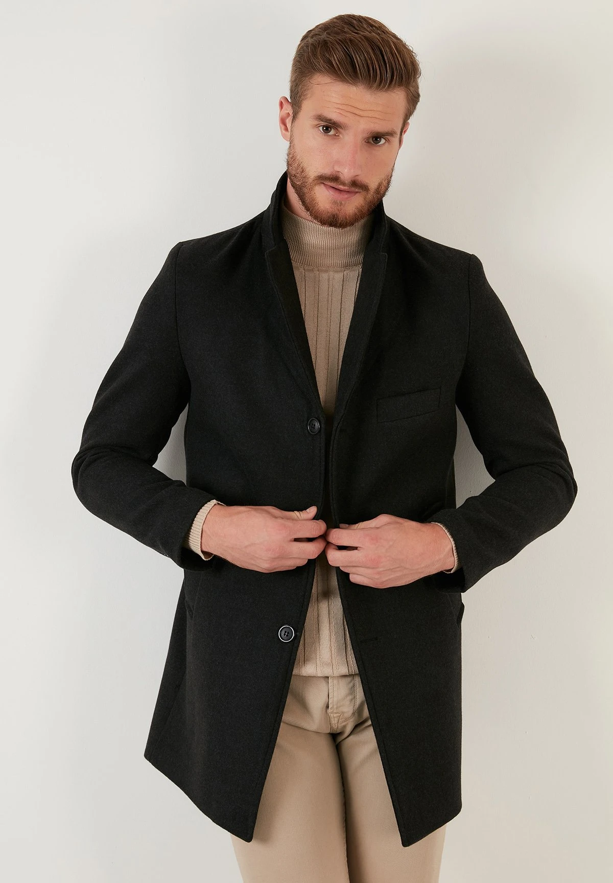 Slim Fit - Mantel - Smoked Color 8 Slim Fit - Mantel - Smoked Color - Afbeelding 6