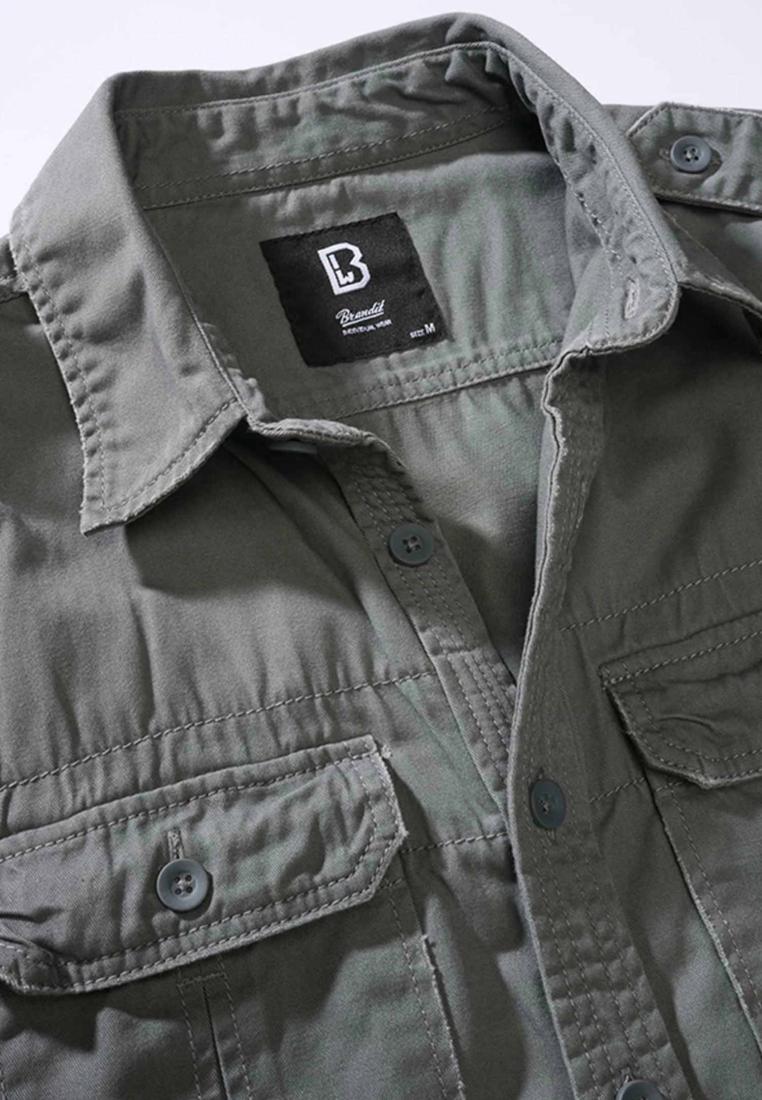 Brandit Vintage- Overhemd - Charcoal Grey 7 Brandit Vintage- Overhemd - Charcoal Grey - Afbeelding 5