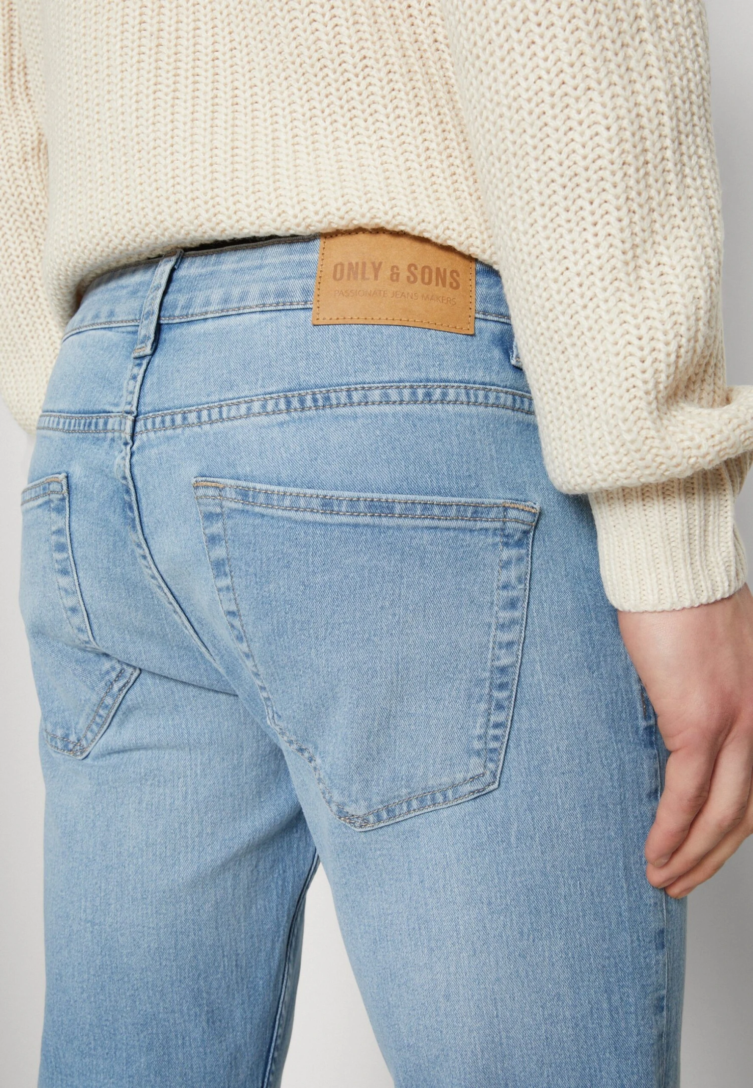 Only & Sons Onswarp- Jeans Skinny Fit - Light Blue Denim 8 Only & Sons Onswarp- Jeans Skinny Fit - Light Blue Denim - Afbeelding 6