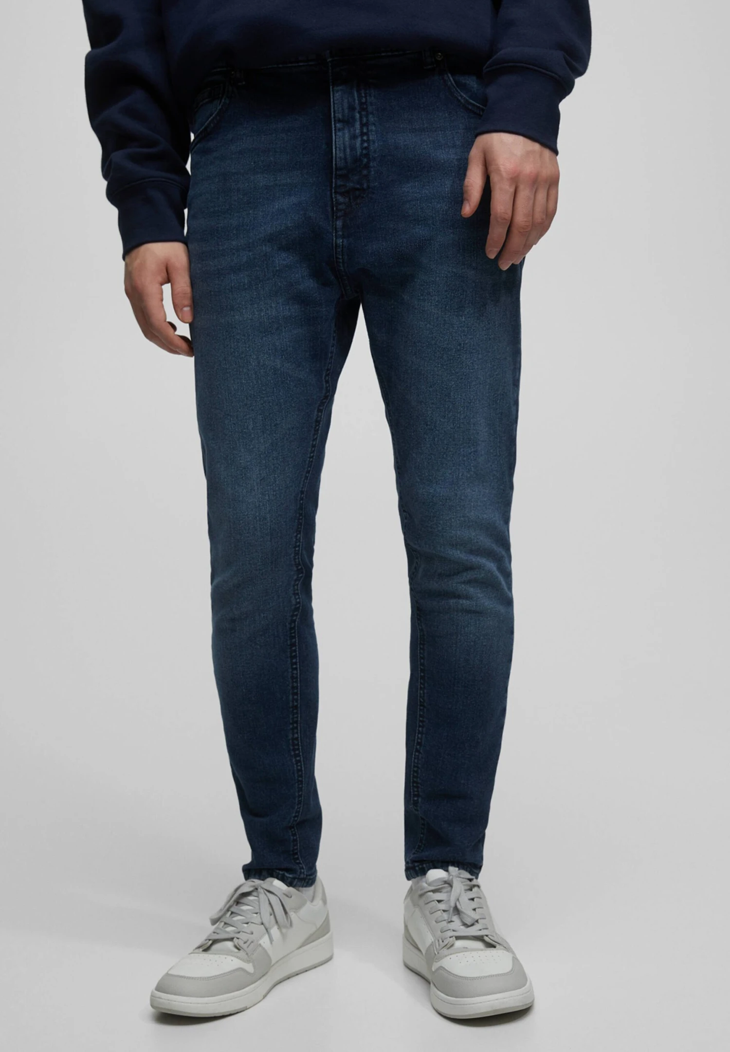 PULL & BEAR Basic - Slim Fit Jeans - Dark Blue 3 PULL & BEAR Basic - Slim Fit Jeans - Dark Blue