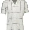 Checked Resort Collar S/S - Overhemd - Off White