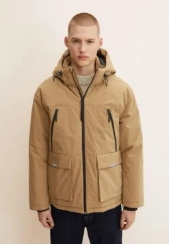 TOM TAILOR Denim Regular Fit Mit Kapuze - Winterjas - Splashed Clay Beige