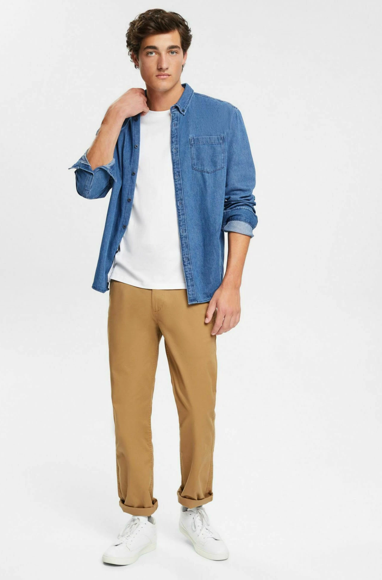 Edc By Esprit Regular Fit - Overhemd - Blue Medium Washed 4 Edc By Esprit Regular Fit - Overhemd - Blue Medium Washed - Afbeelding 2