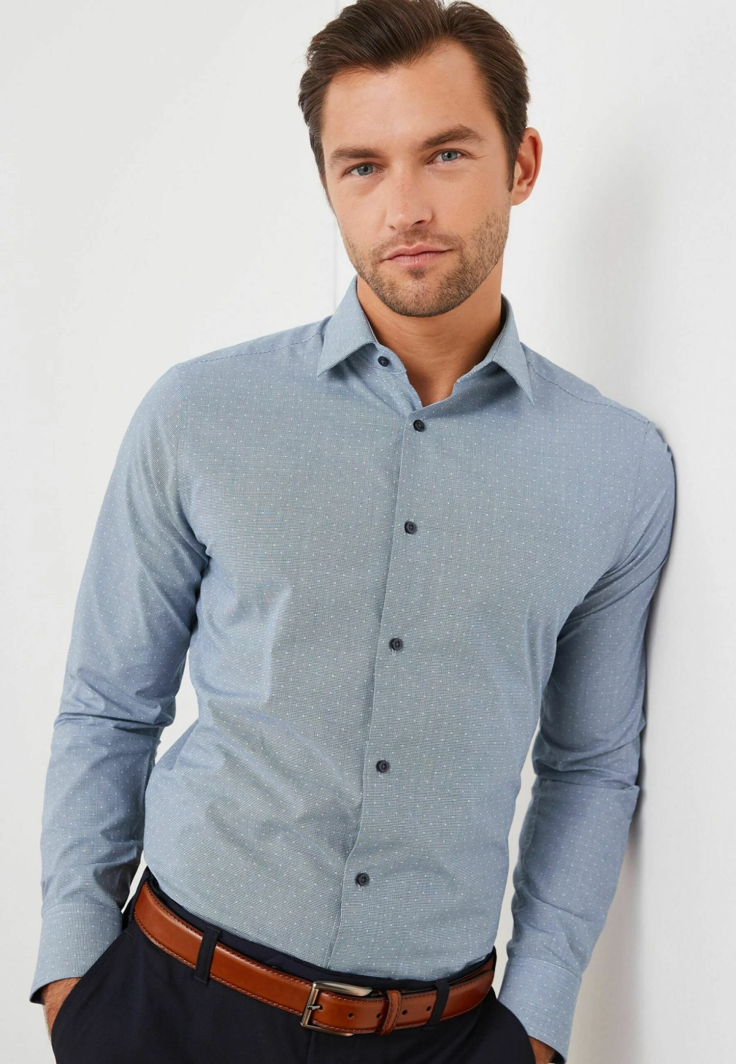 Next And Texture Three Pack - Overhemd - Navy Print 6 Next And Texture Three Pack - Overhemd - Navy Print - Afbeelding 4