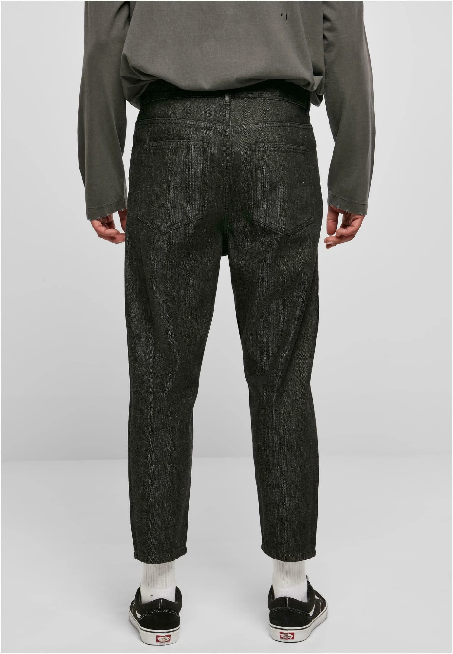 URBAN CLASSICS Cropped Tapered- Jeans Tapered Fit - Realblack Washed 9 URBAN CLASSICS Cropped Tapered- Jeans Tapered Fit - Realblack Washed - Afbeelding 7