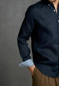 Next Signature Roll Sleeve Standard - Overhemd - Navy Blue -Jack and Jones Verkoopwinkel b525ba9f6f5e410a94ae93a230eb353b