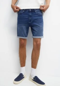 PULL & BEAR Faded Bermuda - Jeansshort - Blue/Denim