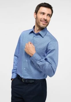 Eterna Bedrucktes Comfort Fit - Overhemd - Hellblau