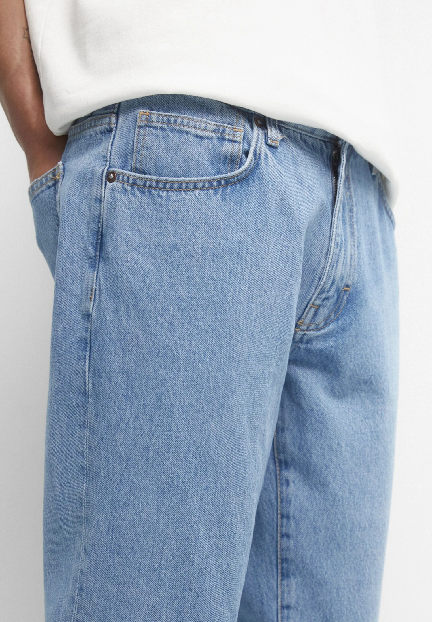 PULL & BEAR Coloured Standard - Slim Fit Jeans - Stone Blue Denim 6 PULL & BEAR Coloured Standard - Slim Fit Jeans - Stone Blue Denim - Afbeelding 4