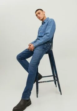 Jack & Jones Clark Evan Jos Lid Noos - Slim Fit Jeans - Blue Denim -Jack and Jones Verkoopwinkel b86455277f62459bae496198e3bd9db4