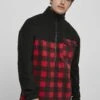 URBAN CLASSICS Jas - Black/Redcheck