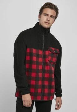 URBAN CLASSICS Jas - Black/Redcheck
