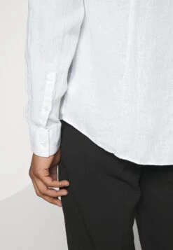 Linen Standup Collar Slim Shirt - Overhemd - White -Jack and Jones Verkoopwinkel baa1f2b8be06482f88b0f3311525b353