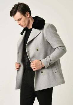 Halflange Jas - Light Grey -Jack and Jones Verkoopwinkel bac4551c92a342a991140f1312a859db