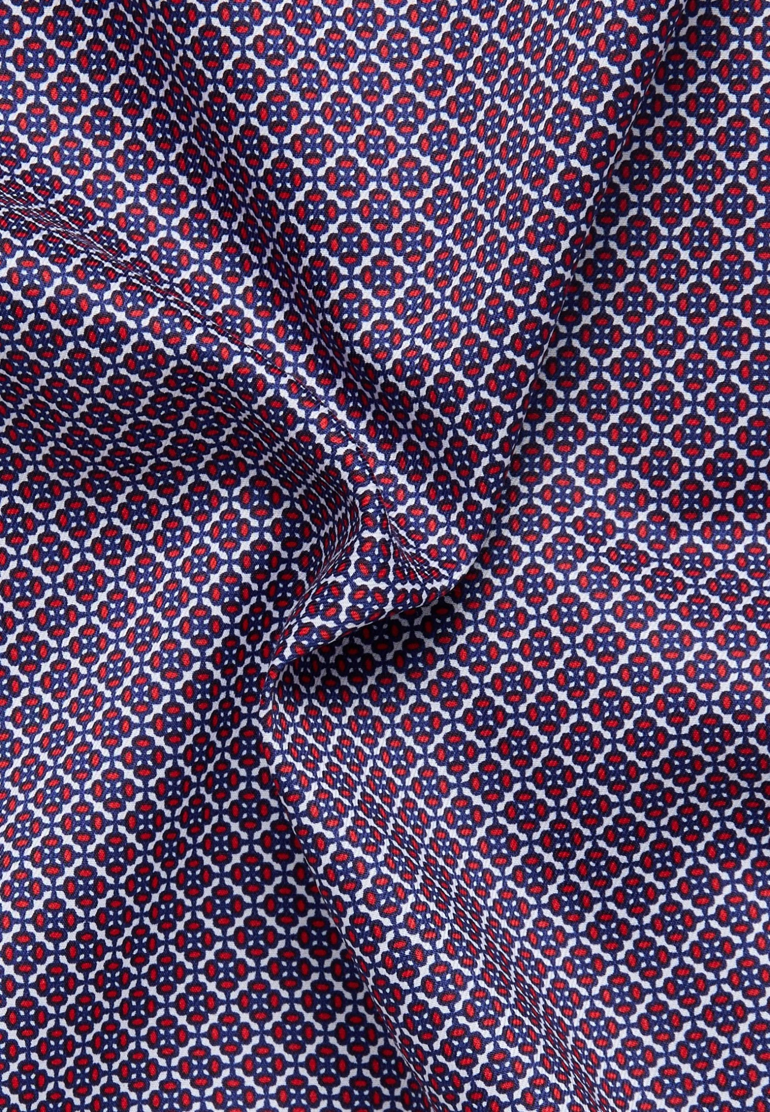 Eterna Bedrucktes Twill Kurzarm Slim Fit - Overhemd - Rot 8 Eterna Bedrucktes Twill Kurzarm Slim Fit - Overhemd - Rot - Afbeelding 6