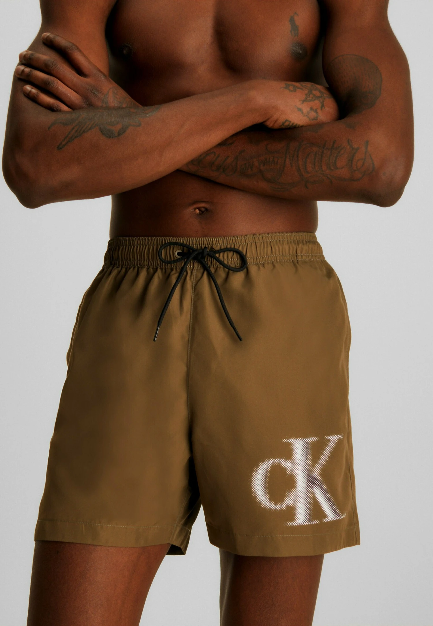 Medium Drawstring-Graphic - Zwemshorts - Brown Olive 3 Medium Drawstring-Graphic - Zwemshorts - Brown Olive