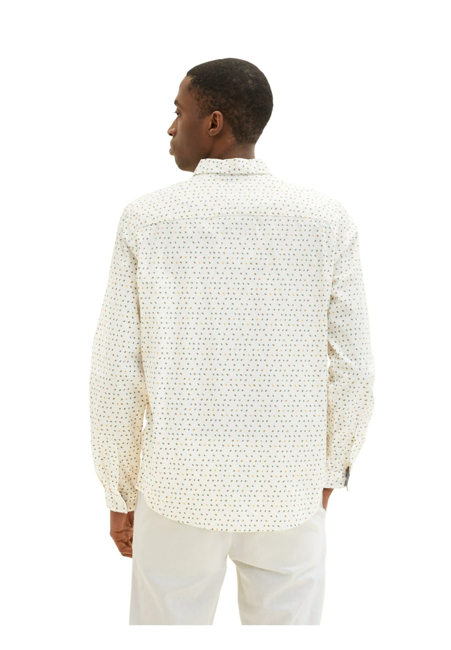 Tom Tailor Gemustertes - Overhemd - Off White Geometric Design 5 Tom Tailor Gemustertes - Overhemd - Off White Geometric Design - Afbeelding 3