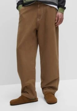 PULL & BEAR With Contrast Seams - Broek - Beige
