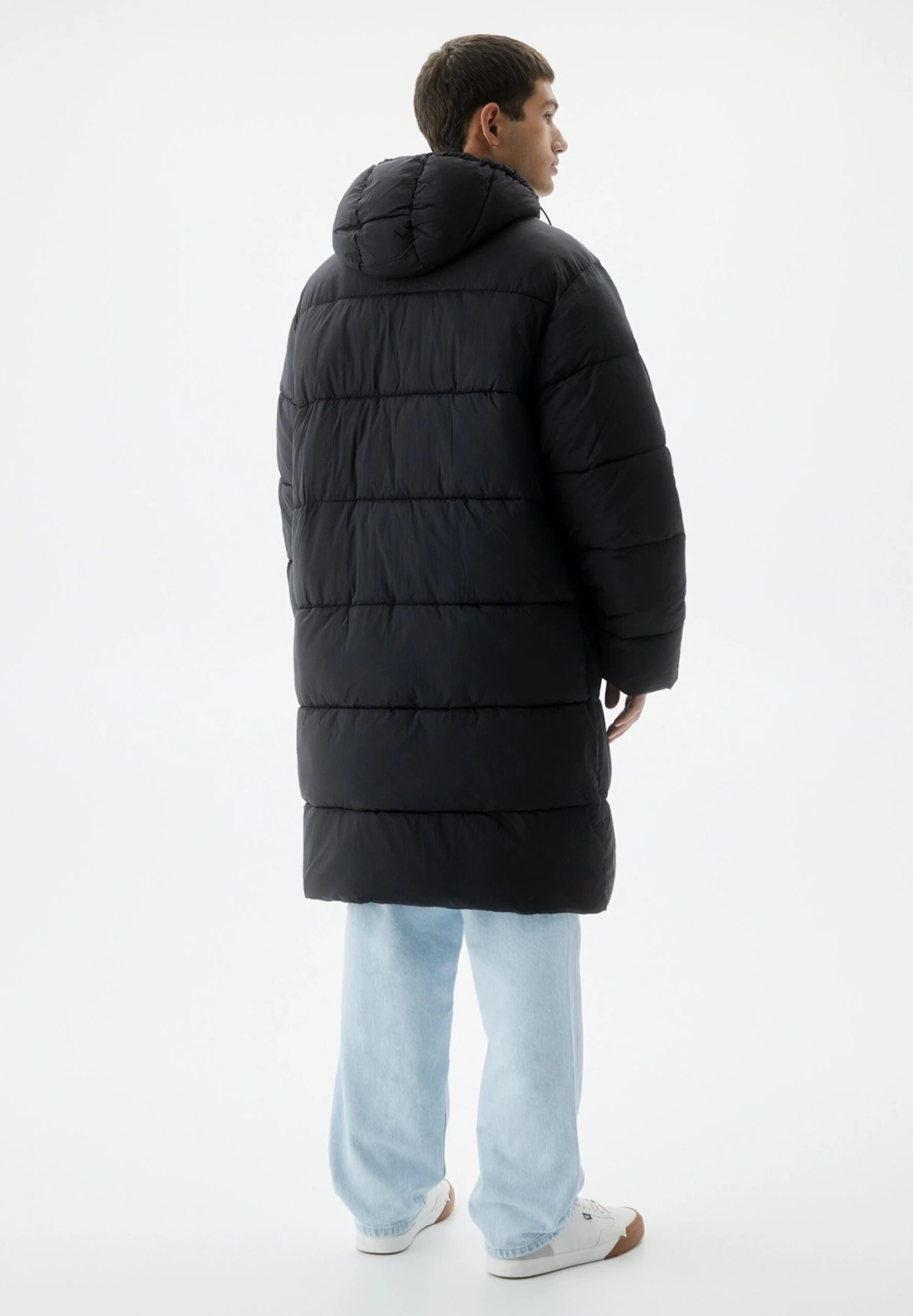 PULL & BEAR Basic- Winterjas - Mottled Black 5 PULL & BEAR Basic- Winterjas - Mottled Black - Afbeelding 3