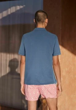 Next Textured Cuban Collar Button Through Standard - Overhemd - Blue -Jack and Jones Verkoopwinkel bddcac659b2c4dc895cf61195285c113