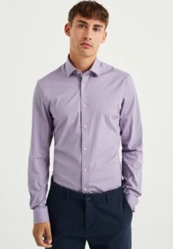 WE FASHION Met Stretch - Zakelijk Overhemd - Violet