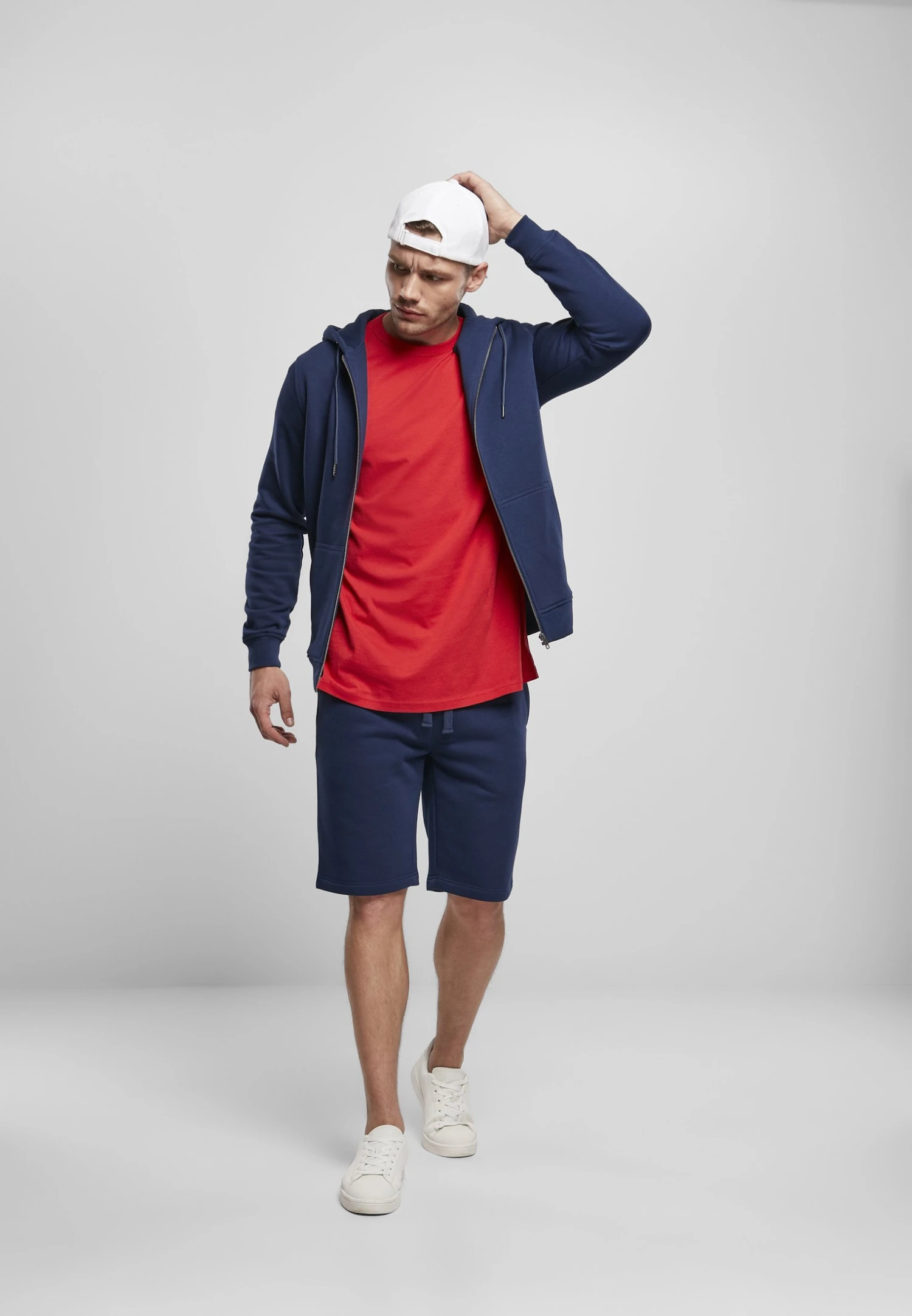 URBAN CLASSICS Basic Sweatshorts - Trainingsbroek - Darkblue 4 URBAN CLASSICS Basic Sweatshorts - Trainingsbroek - Darkblue - Afbeelding 2