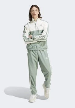 Adidas Sportswear M 1/4 Zip Wv Ts - Trainingsbroek - Silver Green