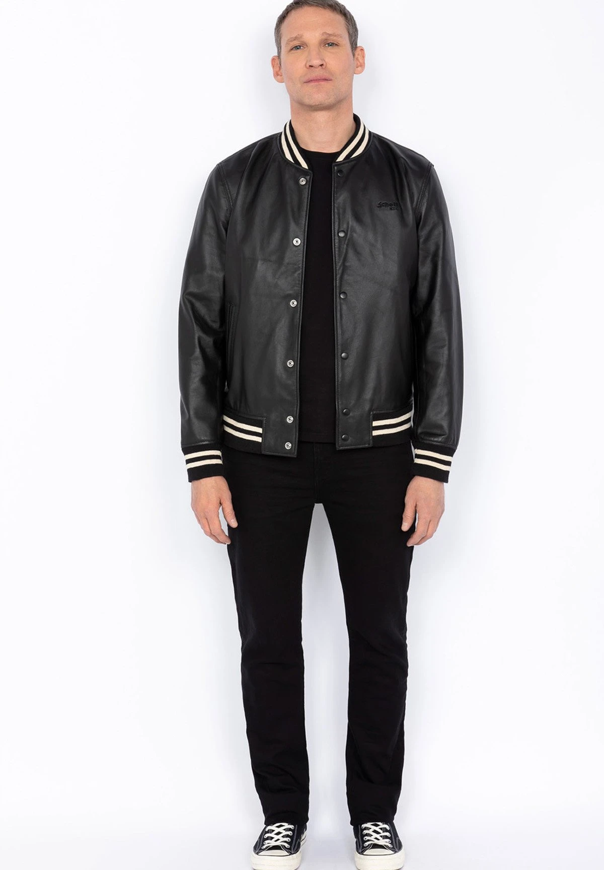 Schott Teddy - Leren Jas - Noir 4 Schott Teddy - Leren Jas - Noir - Afbeelding 2