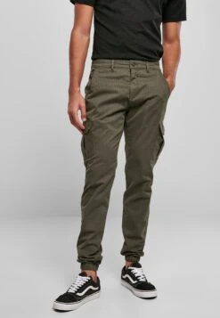 URBAN CLASSICS Aop Glencheck Cargo Jog Pants - Cargobroek - Olive