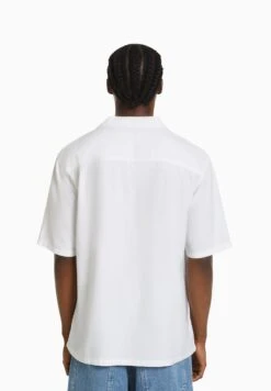 BERSHKA Rustic Short Sleeve - Overhemd - Off White -Jack and Jones Verkoopwinkel c2ba148fbc8e47b481876031138db049