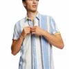 ESPRIT Kurzarm Mit Streifen - Overhemd - Bright Blue -Jack and Jones Verkoopwinkel c34810f65bb04e27adb315ef657cda01