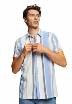 ESPRIT Kurzarm Mit Streifen - Overhemd - Bright Blue