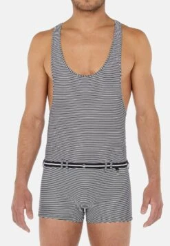 Hom Eddy - Zwemshorts - Black White Stripes